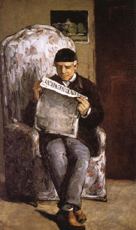Paul Cezanne in reading the artist's father china oil painting image